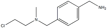 1-[[N-(2-クロロエチル)-N-メチルアミノ]メチル]-4-(アミノメチル)ベンゼン 化学構造式