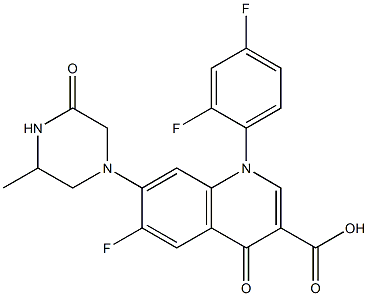 1-(2,4-Difluorophenyl)-7-(3-methyl-5-oxopiperazino)-6-fluoro-1,4-dihydro-4-oxoquinoline-3-carboxylic acid