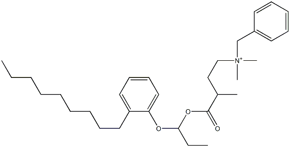 N,N-Dimethyl-N-benzyl-N-[3-[[1-(2-nonylphenyloxy)propyl]oxycarbonyl]butyl]aminium Structure