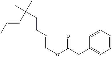 Phenylacetic acid 5,5-dimethyl-1,6-octadienyl ester Struktur