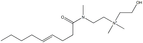 2-[N-(4-Nonenoyl)-N-methylamino]-N-(2-hydroxyethyl)-N,N-dimethylethanaminium Struktur