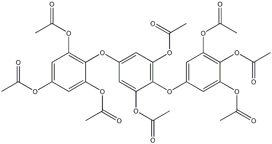 4-[4-(2,4,6-Triacetoxyphenoxy)-2,6-diacetoxyphenoxy]-1,2,6-triacetoxybenzene 结构式