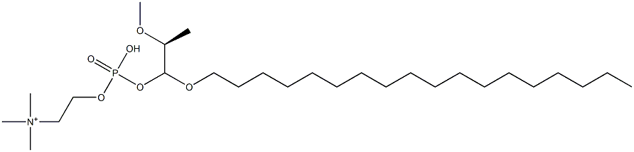 O-[[(2S)-1-(オクタデシルオキシ)-2-(メトキシ)プロポキシ]ホスホニル]コリン 化学構造式