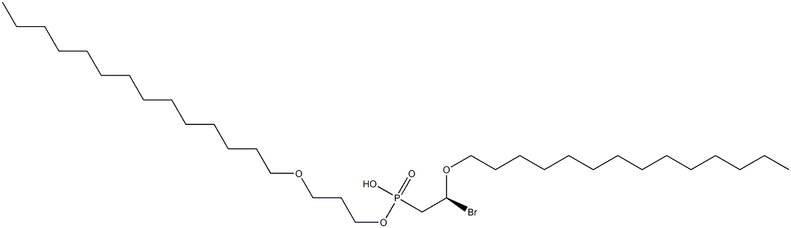 (+)-(2-ブロモエチル)ホスホン酸水素(S)-2,3-ビス(テトラデシルオキシ)プロピル 化学構造式