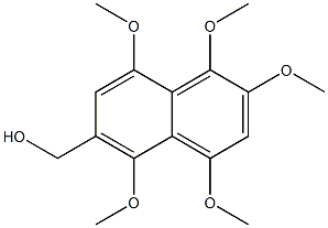 1,2,4,5,8-Pentamethoxy-6-(hydroxymethyl)naphthalene 结构式
