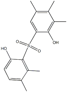 2,2'-Dihydroxy-3,4,5,5',6'-pentamethyl[sulfonylbisbenzene] 结构式
