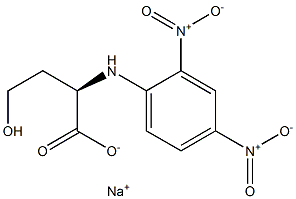 [R,(-)]-4-ヒドロキシ-2-(2,4-ジニトロアニリノ)酪酸ナトリウム 化学構造式