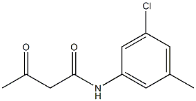 3'-クロロ-5'-メチルアセト酢酸アニリド 化学構造式