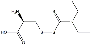 (2R)-2-Amino-3-[[(diethylamino)thioxomethyl]dithio]propionic acid,,结构式