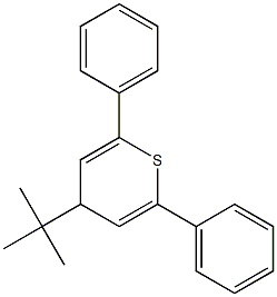 2,6-ジフェニル-4-tert-ブチル-4H-チオピラン 化学構造式