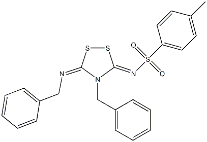 3-(Tosylimino)-4-benzyl-5-(benzylimino)-1,2,4-dithiazolidine,,结构式