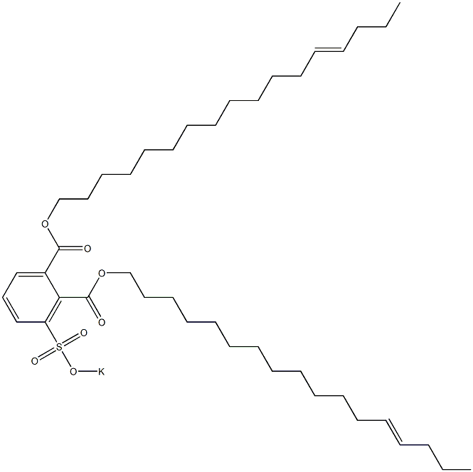 3-(ポタシオスルホ)フタル酸ジ(13-ヘプタデセニル) 化学構造式