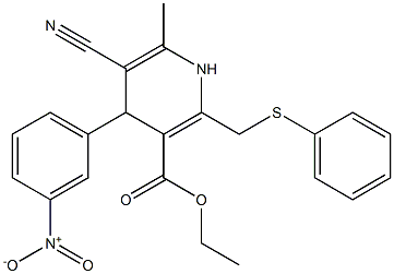 5-Cyano-1,4-dihydro-6-methyl-2-[phenylthiomethyl]-4-(3-nitrophenyl)pyridine-3-carboxylic acid ethyl ester