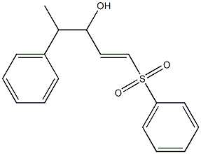 (E)-4-フェニル-1-(フェニルスルホニル)-1-ペンテン-3-オール 化学構造式