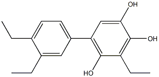 3-Ethyl-5-(3,4-diethylphenyl)benzene-1,2,4-triol Structure