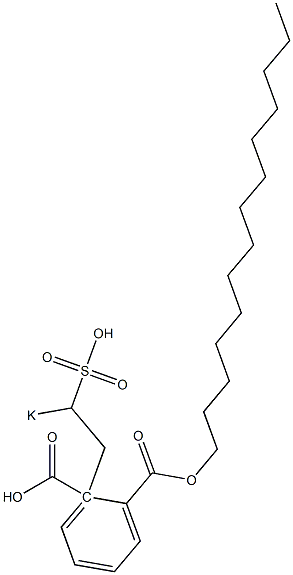 Phthalic acid 1-tetradecyl 2-(2-potassiosulfoethyl) ester Struktur