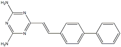 6-[4-Phenylstyryl]-1,3,5-triazine-2,4-diamine 结构式