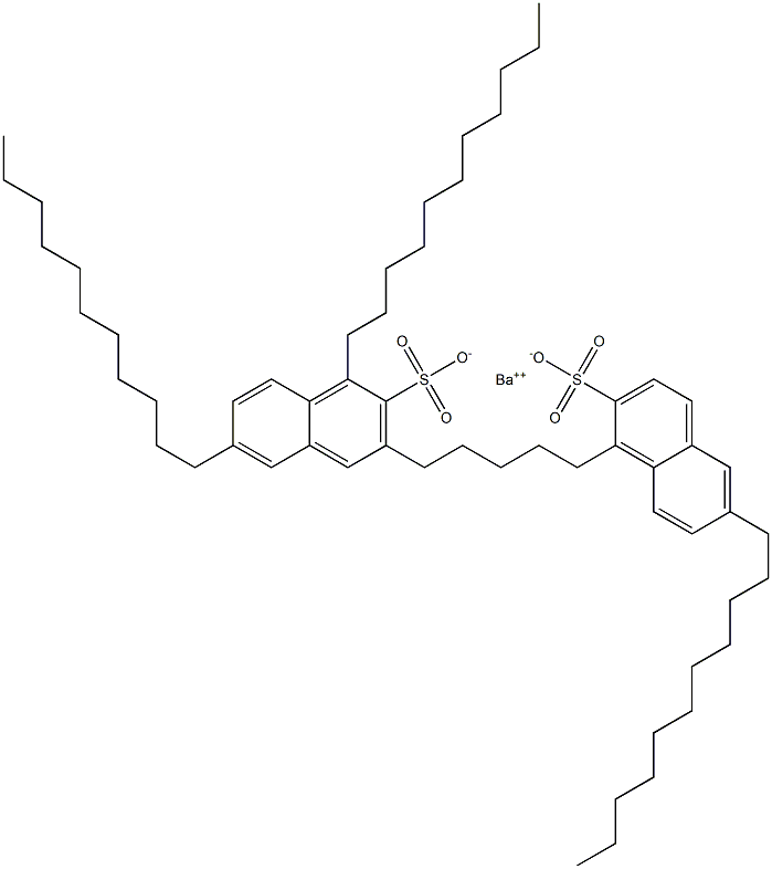 Bis(1,6-diundecyl-2-naphthalenesulfonic acid)barium salt Structure