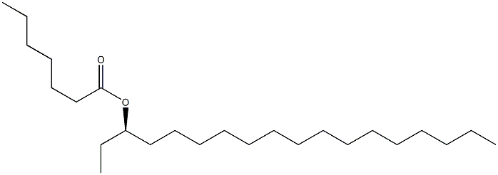 (+)-ヘプタン酸(R)-1-エチルヘキサデシル 化学構造式