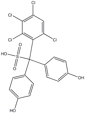 (2,4,5,6-Tetrachlorophenyl)bis(4-hydroxyphenyl)methanesulfonic acid Struktur