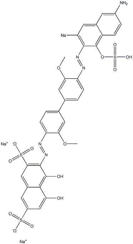 4,5-Dihydroxy-3-[[4'-[(6-amino-1-hydroxy-3-sodiosulfo-2-naphthalenyl)azo]-3,3'-dimethoxy-1,1'-biphenyl-4-yl]azo]naphthalene-2,7-disulfonic acid disodium salt