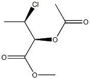 (2S,3R)-2-Acetoxy-3-chlorobutyric acid methyl ester,,结构式