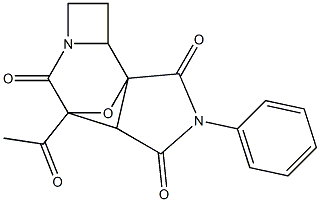 4-Acetyl-1,2-dihydro-6-phenyl-7bH-4,7a-epoxy-2a,6-diaza-2aH-cyclobut[e]indene-3,5,7(4H,4aH,6H)-trione Structure