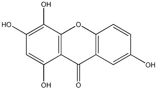 1,3,4,7-Tetrahydroxy-9H-xanthen-9-one Structure