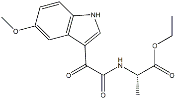 N-[[(5-Methoxy-1H-indol-3-yl)carbonyl]carbonyl]-L-alanine ethyl ester Struktur