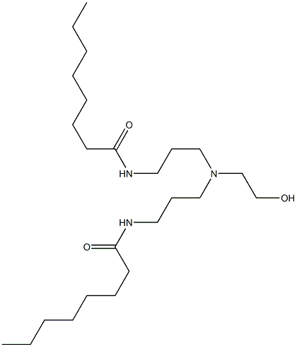 N,N'-[2-Hydroxyethyliminobis(3,1-propanediyl)]bis(octanamide) Structure