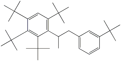 2-(2,3,4,6-Tetra-tert-butylphenyl)-1-(3-tert-butylphenyl)propane Struktur