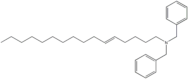 (5-ヘキサデセニル)ジベンジルアミン 化学構造式