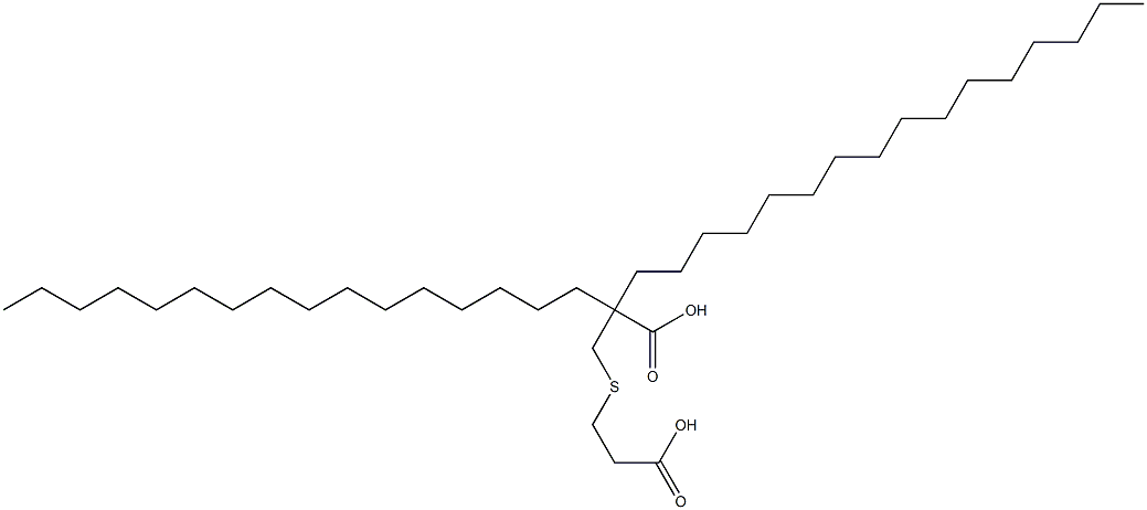 2-[(2-カルボキシエチルチオ)メチル]-2-ヘキサデシルステアリン酸 化学構造式