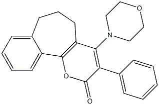  3-Phenyl-4-morpholino-6,7-dihydrobenzo[6,7]cyclohepta[1,2-b]pyran-2(5H)-one