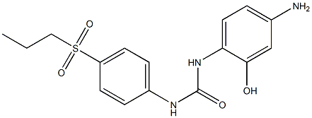 5-Amino-2-[N'-(4-propylsulfonylphenyl)ureido]phenol Structure