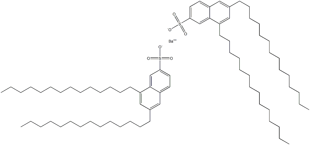 Bis(6,8-ditetradecyl-2-naphthalenesulfonic acid)barium salt,,结构式