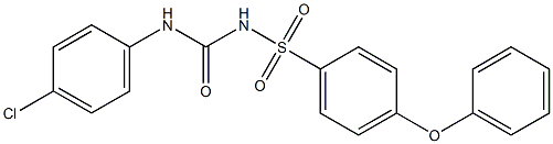 1-(4-Phenoxyphenylsulfonyl)-3-(4-chlorophenyl)urea,,结构式