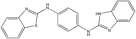 N-(1H-Benzimidazol-2-yl)-N'-(benzothiazol-2-yl)benzene-1,4-diamine,,结构式