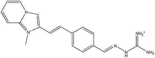 1-Methyl-2-[2-[4-[[2-[amino(iminio)methyl]hydrazono]methyl]phenyl]vinyl]imidazo[1,2-a]pyridine-1-ium|