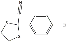 2-(4-クロロフェニル)-1,3-ジチオラン-2-カルボニトリル 化学構造式