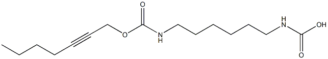 N,N'-(ヘキサン-1,6-ジイル)ビス(カルバミド酸3-ブチル-2-プロピニル) 化学構造式