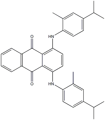 1,4-Bis(4-isopropyl-2-methylanilino)anthraquinone 结构式