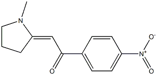 1-メチル-2-[(4-ニトロベンゾイル)メチレン]ピロリジン 化学構造式