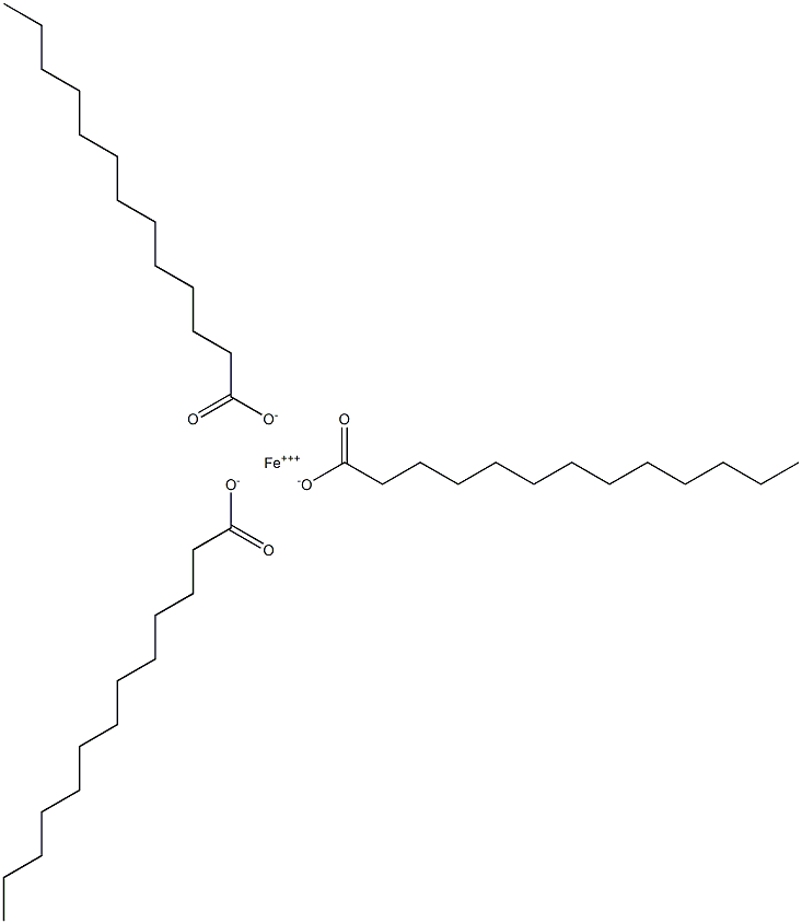 三デカン酸鉄(III) 化学構造式