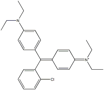 N-[4-[(2-Chlorophenyl)[4-(diethylamino)phenyl]methylene]-2,5-cyclohexadien-1-ylidene]-N-ethylethanaminium 结构式