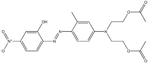 2-[4-Bis(2-acetoxyethyl)amino-2-methylphenylazo]-5-nitrophenol,,结构式