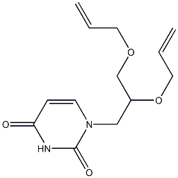 1-[2,3-Bis(2-propenyloxy)propyl]uracil,,结构式