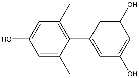 2',6'-Dimethyl-1,1'-biphenyl-3,4',5-triol Struktur