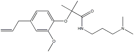 2-(4-Allyl-2-methoxyphenoxy)-N-[3-(dimethylamino)propyl]-2-methylpropionamide,,结构式