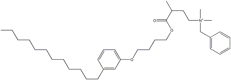 N,N-Dimethyl-N-benzyl-N-[3-[[4-(3-dodecylphenyloxy)butyl]oxycarbonyl]butyl]aminium Struktur